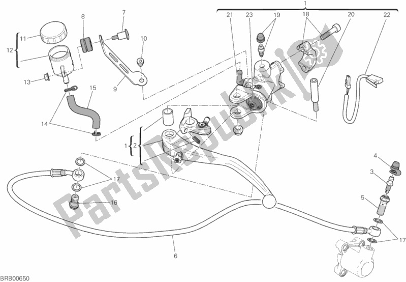 Wszystkie części do Sterowanie Sprz? G? Em Ducati Superbike 959 Panigale Corse USA 2019